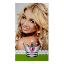 TT-Perfect Princess Black Diamonds Green Eyes business cards