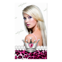 TT-Perfect Princess Hot Pink Leopard Diamonds business cards