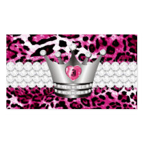 TT Perfect Princess Leopard Faux Silver business cards
