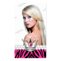TT-Perfect Princess Pink  Zebra Diamonds business cards