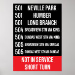 TTC Replica CLRV Rollsign (501, 504, 505) posters