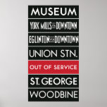 TTC Subway Destination Sign v1 posters