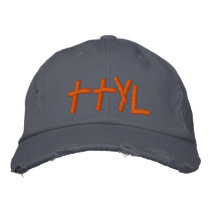 TTYL Distressed Basebal Cap - Customized embroidered hats by audrart TTYL Distressed Basebal Cap - Customized embroidered hats