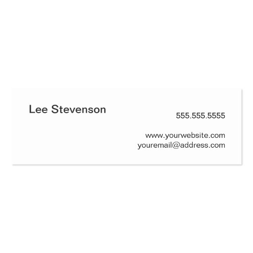 Ttys Networking Minimalistic  Black Business Card (back side)