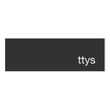 Ttys Networking Minimalistic  Black Business Card