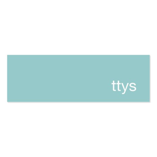 Ttys Networking Minimalistic  Business Card (front side)