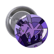 TU- Amazing Rhino Abstract Art Design Button