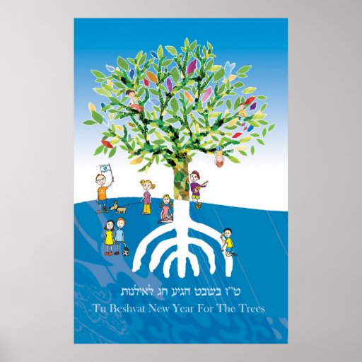 Tu B'shevat Tree Poster | Zazzle