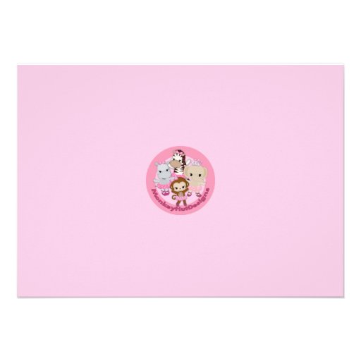 Tu Tu Cute Baby Shower invitation MONKEY GIRL TTC