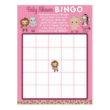 Tu Tu Cute Ballerina Baby Shower BINGO cards TTC Postcards