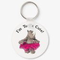 Tu-Tu Cute Rhino Keychain by mariannegilliand Tu-Tu Cute Rhino Keychain