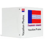 Tuamotu Islands Flag with name 3 Ring Binders