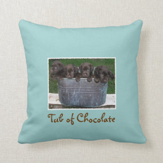 chocolate lab christmas pillow