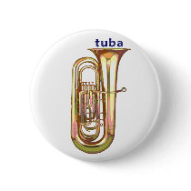 Tuba Pinback Buttons