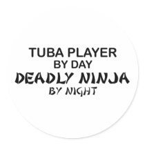 Tuba Deadly Ninja by Night Sticker