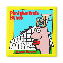 Tuba Head Remembers Pontchartrain Beach magnets by figstreetstudio Tuba Head Remembers Pontchartrain Beach magnets
