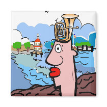Tuba Head Remembers The Point magnets