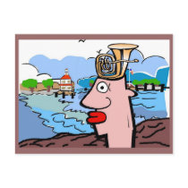 Tuba Head Remembers The Point postcards