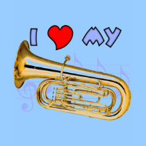 marching band t-shirt: I Love My Tuba