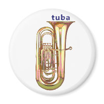 Tuba Refrigerator Magnets