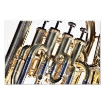 Tuba on White background Photo Print