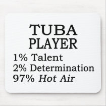 Tuba Player Hot Air Mouse Pad