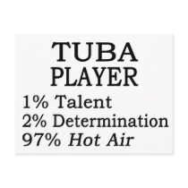 Tuba Player Hot Air Post Cards