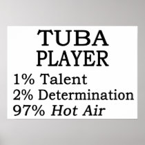 Tuba Player Hot Air Print