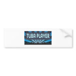 Tuba Player Marquee Bumper Sticker