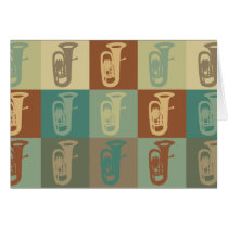 Tuba Pop Art Greeting Card