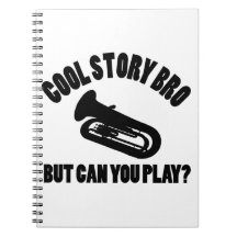 Tuba vector designs spiral notebook
