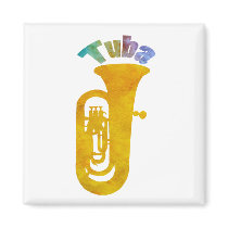 Tuba with Big Fat Sound Fridge Magnet