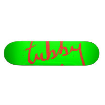 Tubby Text Skate Board