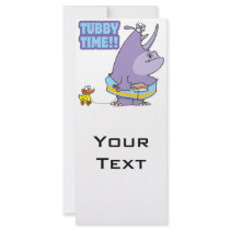 tubby time unhappy rhino cartoon full color rack card