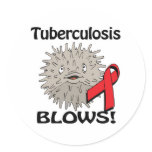 Tuberculosis Blows Awareness Design Round Stickers