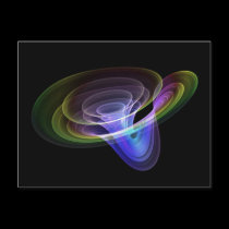 Tubular Color Fractal Postcard postcards