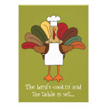 Tucker Turkey Chef Thanksgiving Dinner Invitation