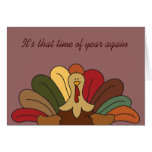 Tucker Turkey Sentimental Happy Holidays Card