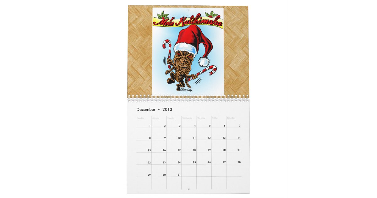 Tucker's Tiki Calendar Zazzle