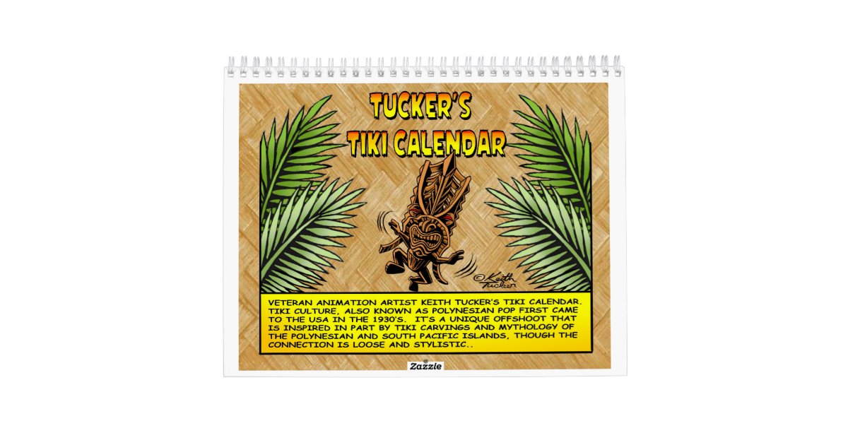Tucker's Tiki Calendar Zazzle