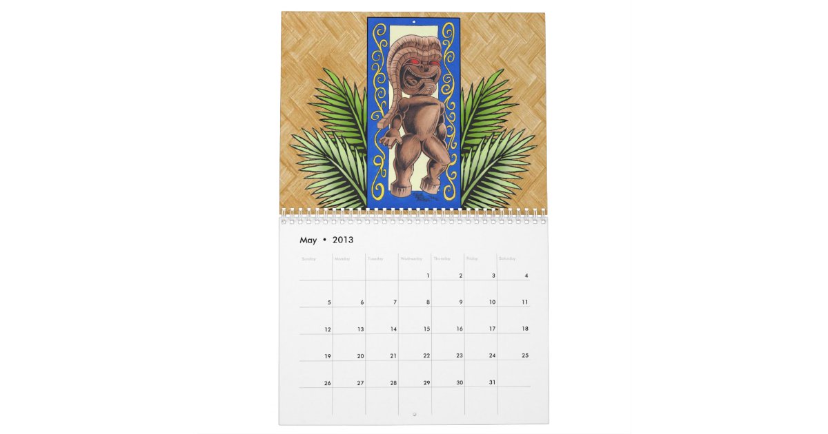Tucker's Tiki Calendar Zazzle