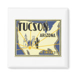 Tucson Arizona The Sunshine City Vintage Poster Refrigerator Magnets