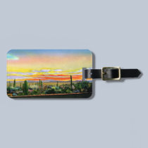 Tucson Arizona Tucson Mountain Park from the Rock luggage tags
