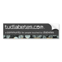 TuDiabetes.com Bumper Sticker |Grey Line| bumper stickers