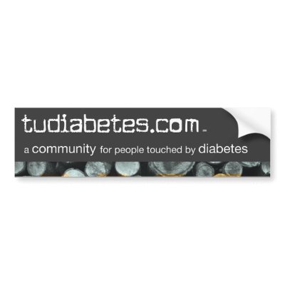TuDiabetes.com Bumper Sticker |Grey Line| by tudiabetes