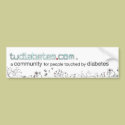 TuDiabetes.com  Color Bumper Sticker |White Line| bumper stickers