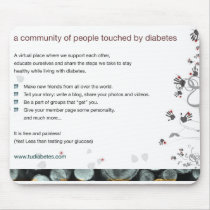 TuDiabetes.com Mousepad |White Line| by tudiabetes TuDiabetes.com Mousepad |White Line|