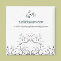 TuDiabetes.com  Square Magnet |White Line|