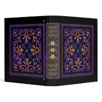 tudor era blue velvet vinyl binder