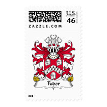 Tudor Family Crest postage by coatsofarms Tudor Family Crest postage